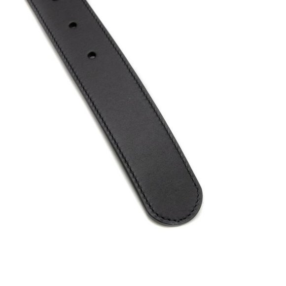 Gucci Leather Slim Black with Double G Buckle 95 38 414516 (Sku 6586) Belt
